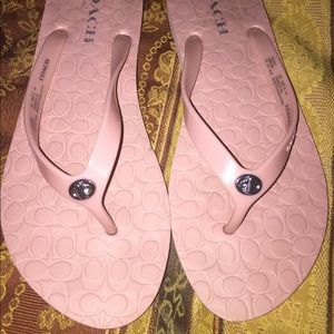 Coach Rose pink flip flops 10